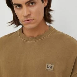 Ανδρικά Χωρίς φερμουάρ Βαμβακερή μπλούζα Lee πράσινο,