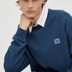 Ανδρικά Χωρίς φερμουάρ Βαμβακερή μπλούζα Lee μοβ,