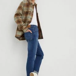 Ανδρικά Straight και Regular Τζιν παντελονι Lee Austin Winter Weather Mid μπλε