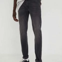 Ανδρικά Slim και Skinny Τζιν παντελονι Lee Luke Asphalt Rocker γκρί