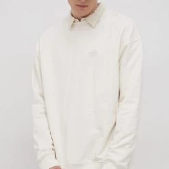 Ανδρικά Χωρίς φερμουάρ Βαμβακερή μπλούζα Lee χρώμα: κρεμ