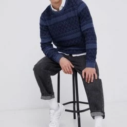 Ανδρικά Χωρίς φερμουάρ Πουλόβερ Lee χρώμα: ναυτικό μπλε