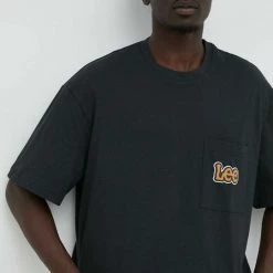 Ανδρικά Μπλουζάκια Βαμβακερό μπλουζάκι Lee μαύρο