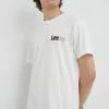 Ανδρικά Μπλουζάκια Βαμβακερό μπλουζάκι Lee άσπρο -Lee Κατάστημα unnamed file 573
