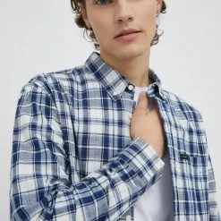 Ανδρικά Πουκάμισα Βαμβακερό πουκάμισο Lee ναυτικό μπλε