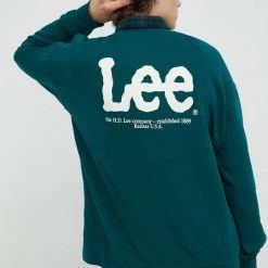 Ανδρικά Χωρίς φερμουάρ Βαμβακερή μπλούζα Lee πράσινο,