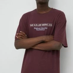 Ανδρικά Μπλουζάκια Βαμβακερό μπλουζάκι Lee κάστανο