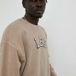 Ανδρικά Χωρίς φερμουάρ Βαμβακερή μπλούζα Lee μπεζ, -Lee Κατάστημα unnamed file 61