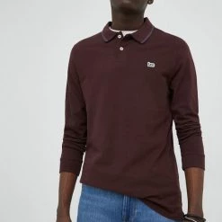 Ανδρικά Μακρυμάνικα Βαμβακερή μπλούζα με μακριά μανίκια Lee κάστανο