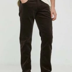 Ανδρικά Υφασμάτινα Κοτλέ παντελόνι Lee Daren Zip Fly Umber καφέ