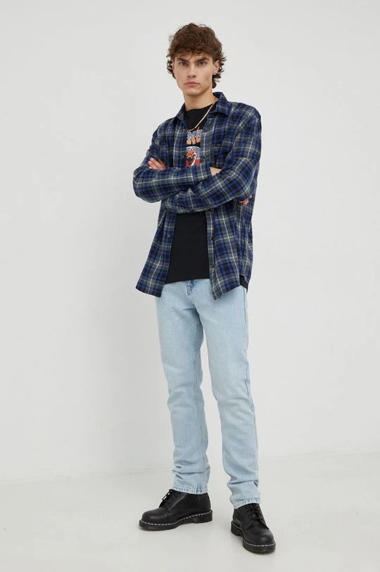 Ανδρικά Πουκάμισα Βαμβακερό πουκάμισο Lee χρώμα: ναυτικό μπλε, 5 Ανδρικά Πουκάμισα Βαμβακερό πουκάμισο Lee χρώμα: ναυτικό μπλε, - Image 3