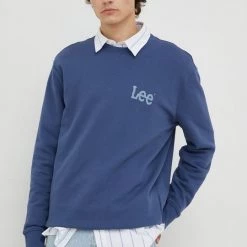 Ανδρικά Χωρίς φερμουάρ Βαμβακερή μπλούζα Lee μπλε -Lee Κατάστημα unnamed file 694