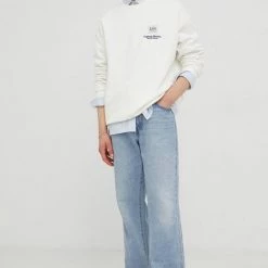 Ανδρικά Χωρίς φερμουάρ Βαμβακερή μπλούζα Lee άσπρο, -Lee Κατάστημα unnamed file 713