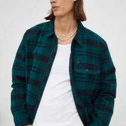 Ανδρικά Πουκάμισα Βαμβακερό πουκάμισο Lee χρώμα: πράσινο,