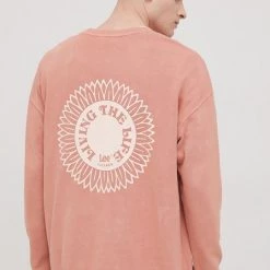 Ανδρικά Χωρίς φερμουάρ Βαμβακερή μπλούζα Lee πορτοκαλί, -Lee Κατάστημα unnamed file 758