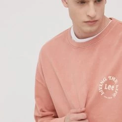 Ανδρικά Χωρίς φερμουάρ Βαμβακερή μπλούζα Lee πορτοκαλί, -Lee Κατάστημα unnamed file 759