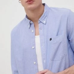 Ανδρικά Πουκάμισα Lee Βαμβακερό πουκάμισο χλωμό λευκό