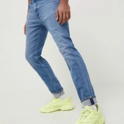 Ανδρικά Straight και Regular Lee - τζιν παντελονι Rider μπλε