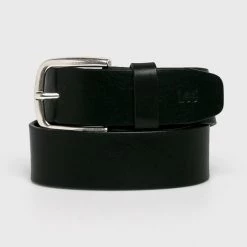 Ανδρικά Ζώνες Lee - Δερμάτινη ζώνη μαύρο