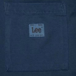 Ανδρικά Μακρυμάνικα Βαμβακερή μπλούζα με μακριά μανίκια Lee ναυτικό μπλε -Lee Κατάστημα unnamed file 911