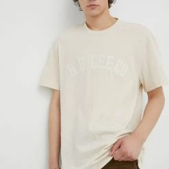 Ανδρικά Μπλουζάκια Βαμβακερό μπλουζάκι Lee μπεζ