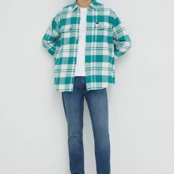 Ανδρικά Πουκάμισα Βαμβακερό πουκάμισο Lee χρώμα: τιρκουάζ, -Lee Κατάστημα unnamed file 919