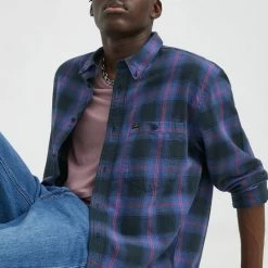 Ανδρικά Πουκάμισα Βαμβακερό πουκάμισο Lee χρώμα: γκρι,