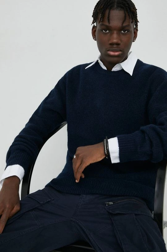 Ανδρικά Χωρίς φερμουάρ Πουλόβερ με προσθήκη μαλλιού Lee χρώμα: ναυτικό μπλε, 3 Ανδρικά Χωρίς φερμουάρ Πουλόβερ με προσθήκη μαλλιού Lee χρώμα: ναυτικό μπλε,