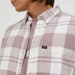 Ανδρικά Πουκάμισα Βαμβακερό πουκάμισο Lee χρώμα: ροζ, -Lee Κατάστημα unnamed file 947