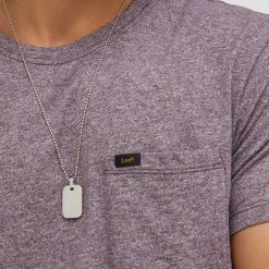 Ανδρικά Μπλουζάκια Βαμβακερό μπλουζάκι Lee μοβ -Lee Κατάστημα unnamed file 956