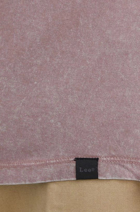 Ανδρικά Μπλουζάκια Βαμβακερό μπλουζάκι Lee ροζ 7 Ανδρικά Μπλουζάκια Βαμβακερό μπλουζάκι Lee ροζ - Image 5