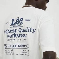 Ανδρικά Μπλουζάκια Βαμβακερό μπλουζάκι Lee μπεζ