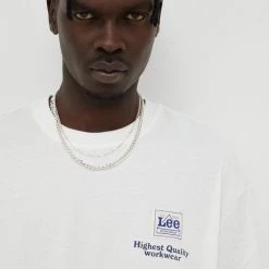 Ανδρικά Μπλουζάκια Βαμβακερό μπλουζάκι Lee μπεζ -Lee Κατάστημα unnamed file 986