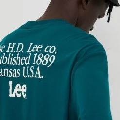 Ανδρικά Μπλουζάκια Βαμβακερό μπλουζάκι Lee πράσινο