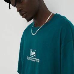 Ανδρικά Μπλουζάκια Βαμβακερό μπλουζάκι Lee πράσινο -Lee Κατάστημα unnamed file 997